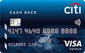 cash back card citi