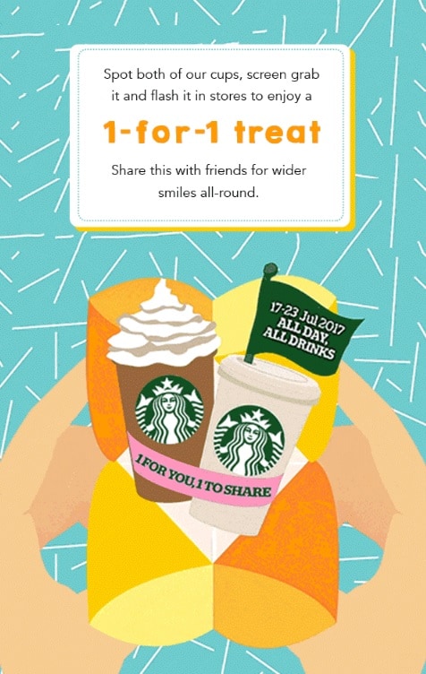 Starbucks 1-for-1
