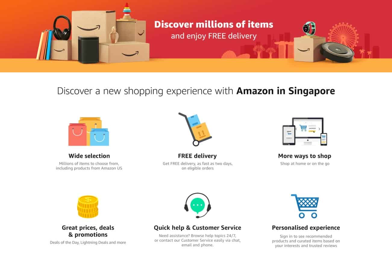 Amazon.sg benefits