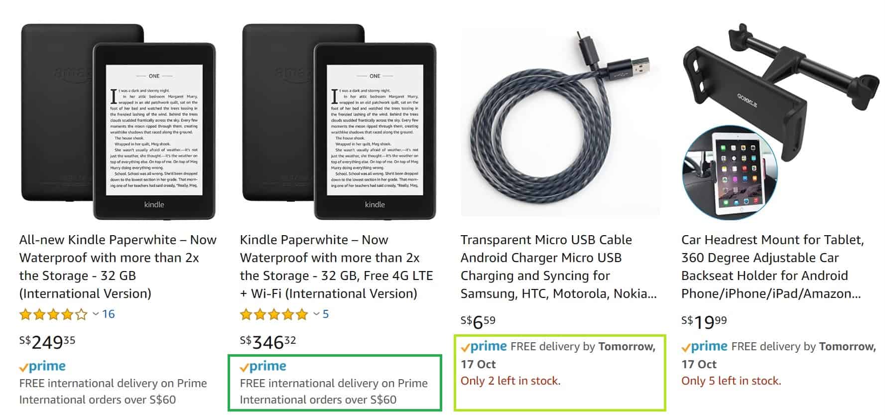 Amazon.sg Kindle