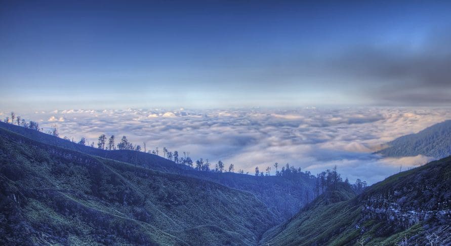 Sunrise from Ijen Crater, Indonesia