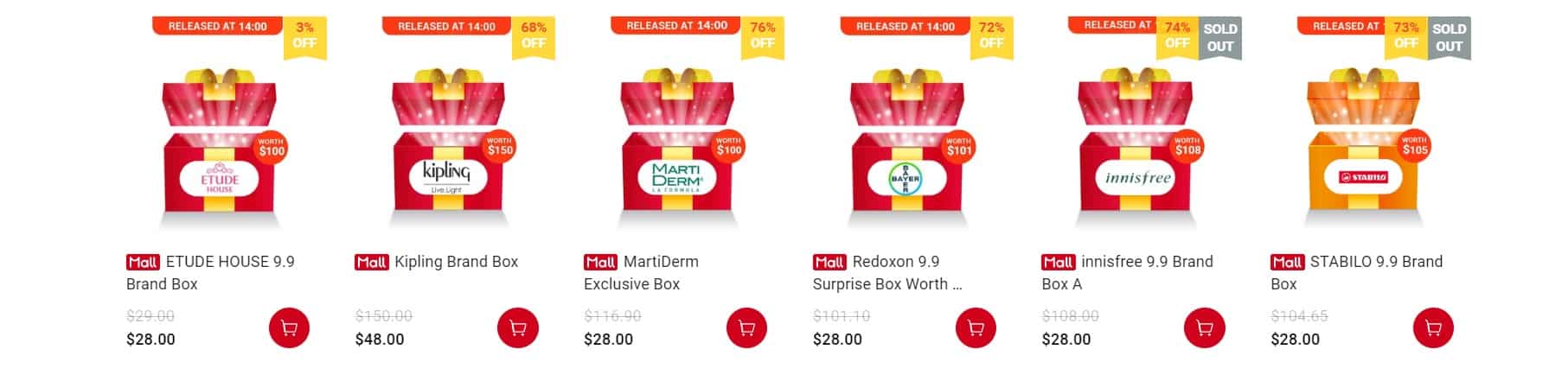shopee brand boxes 9.9