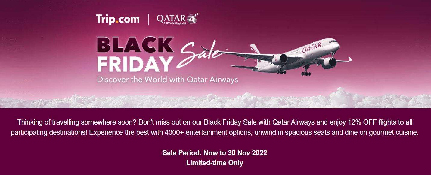 Trip.com x Qatar Black Friday Sale 