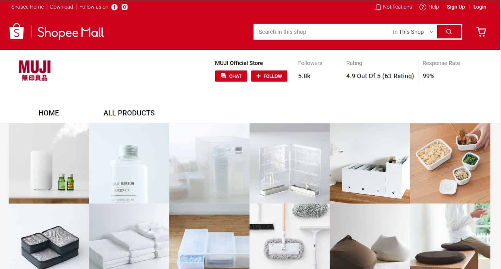 MUJI Official Store on Shopee