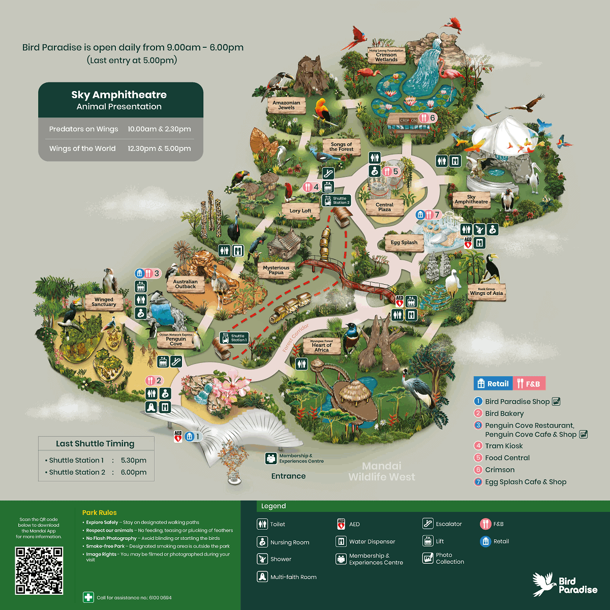 Bird Paradise Map